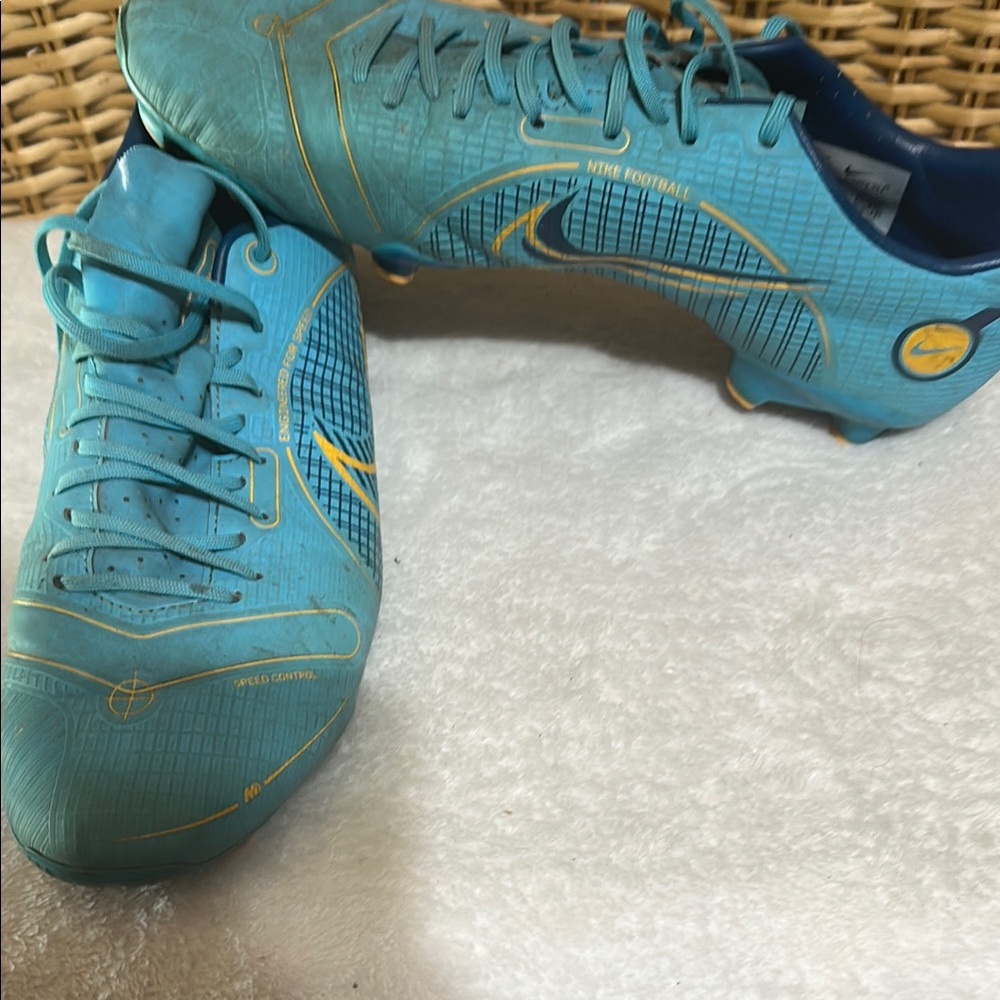 Nike Blue and Yellow Athletic Shoes